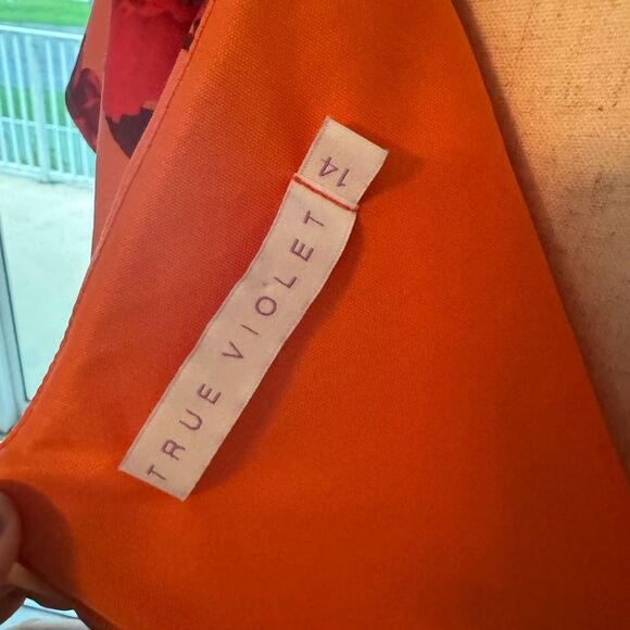 ASOS True Violet Bardot mini dress off the shoulder scuba ruffle floral print 10 - Picture 8 of 14